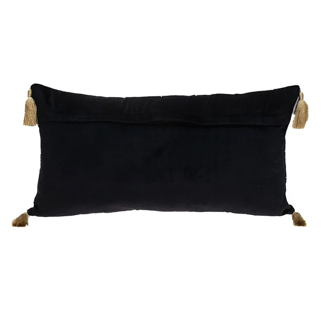 Rectangular Velvet Pillow Cover With Insert 24"x12" thumbnail 2