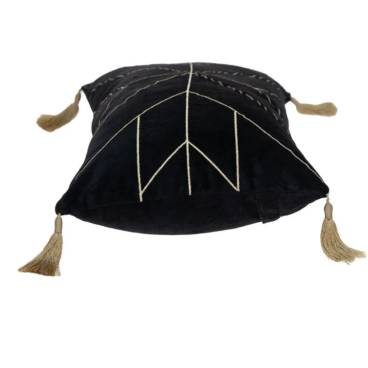Rectangular Velvet Pillow Cover With Insert 24"x12" thumbnail 3