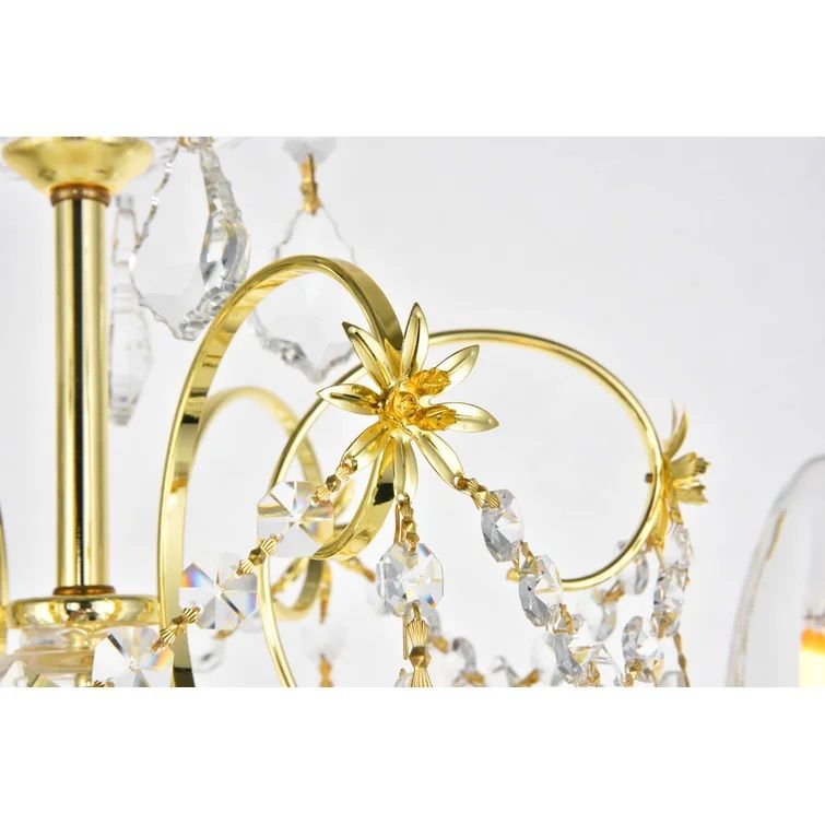 Danajha 6 Light Candle Style Traditional Chandelier with Crystal Accents thumbnail 4