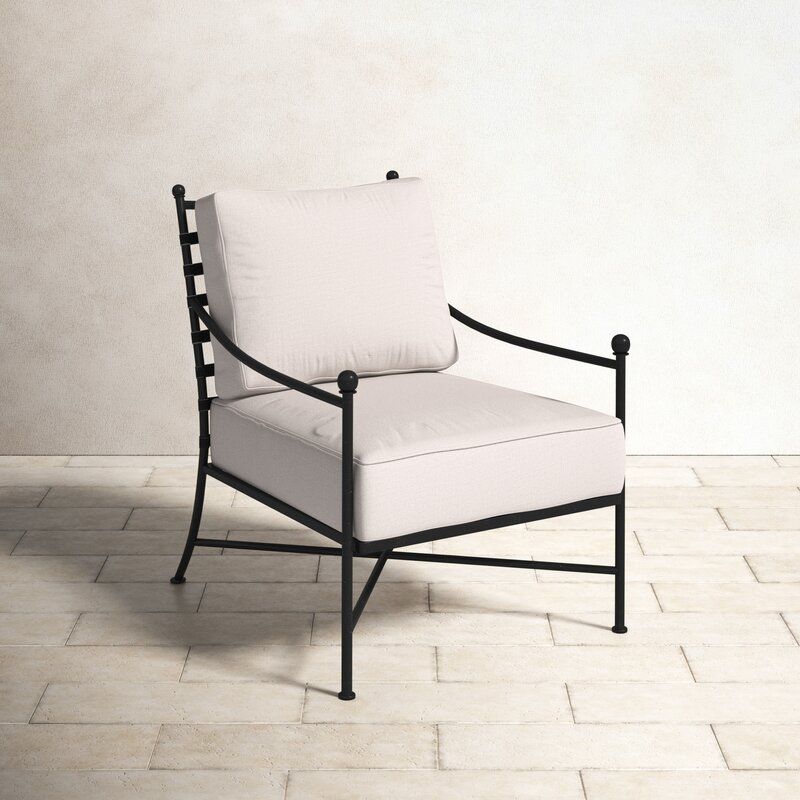 Lucier Metal Outdoor Club Chair thumbnail 3