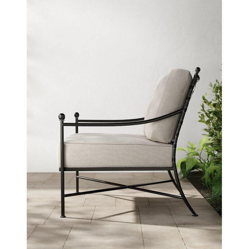 Lucier Metal Outdoor Club Chair thumbnail 4