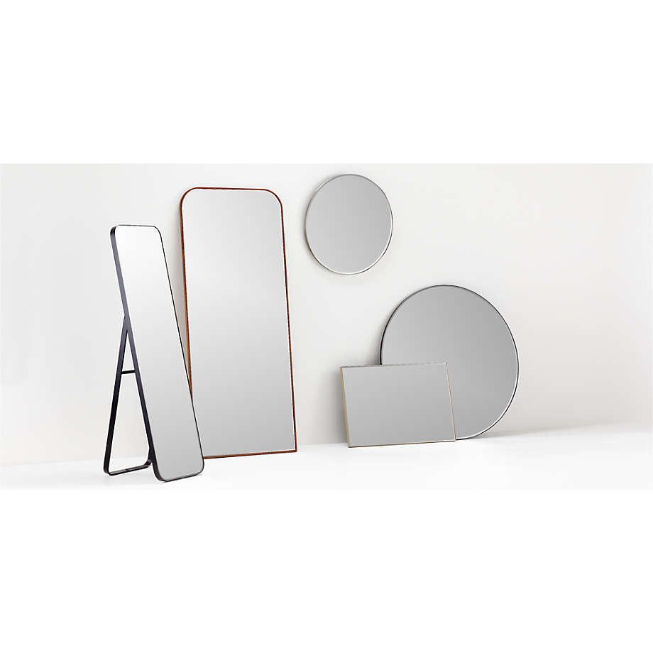 Edge Brass Rounded Rectangle Mirror thumbnail 3