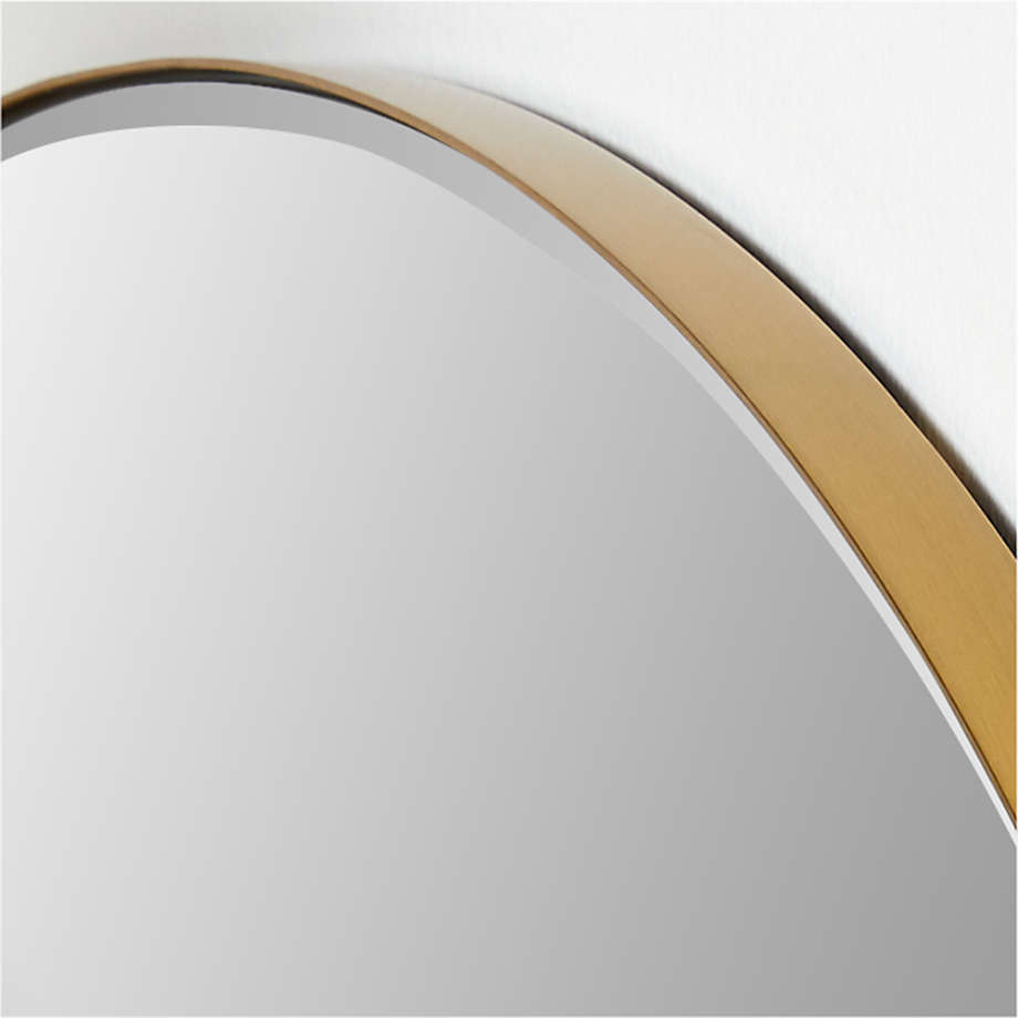 Edge Brass Round Mirror thumbnail 2