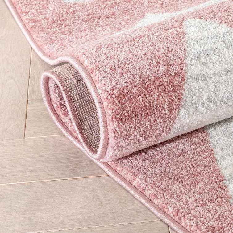 Kennedy Geometric Area Rug in Light Pink-7'10"x9'10" thumbnail 3