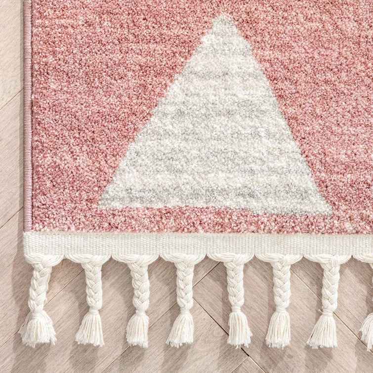 Kennedy Geometric Area Rug in Light Pink-7'10"x9'10" thumbnail 4