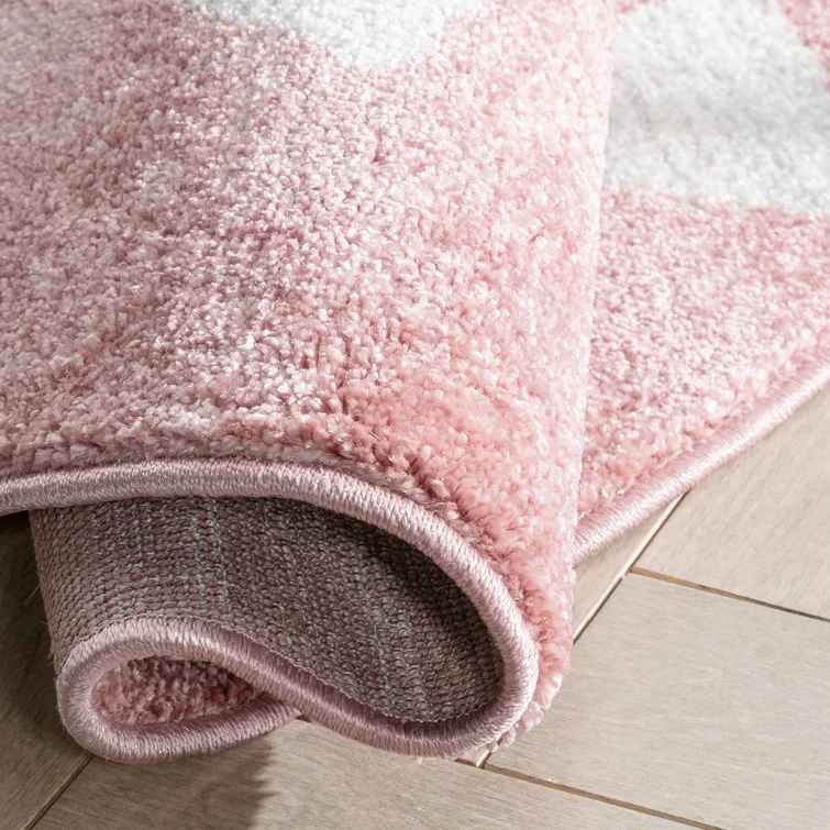 Kennedy Geometric Area Rug in Light Pink-7'10"x9'10" thumbnail 5