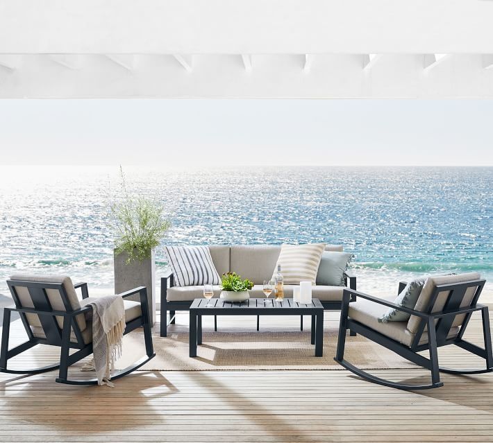 Indio Metal Rocking Lounge Chair thumbnail 2
