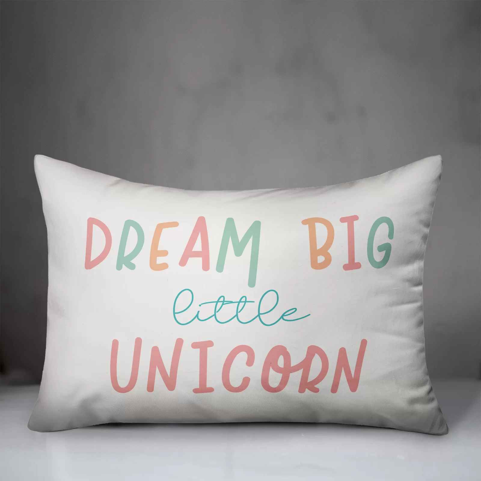 Berthiaume Dream Big Little Unicorn Lumbar Pillow with Insert-14"x20" thumbnail 3