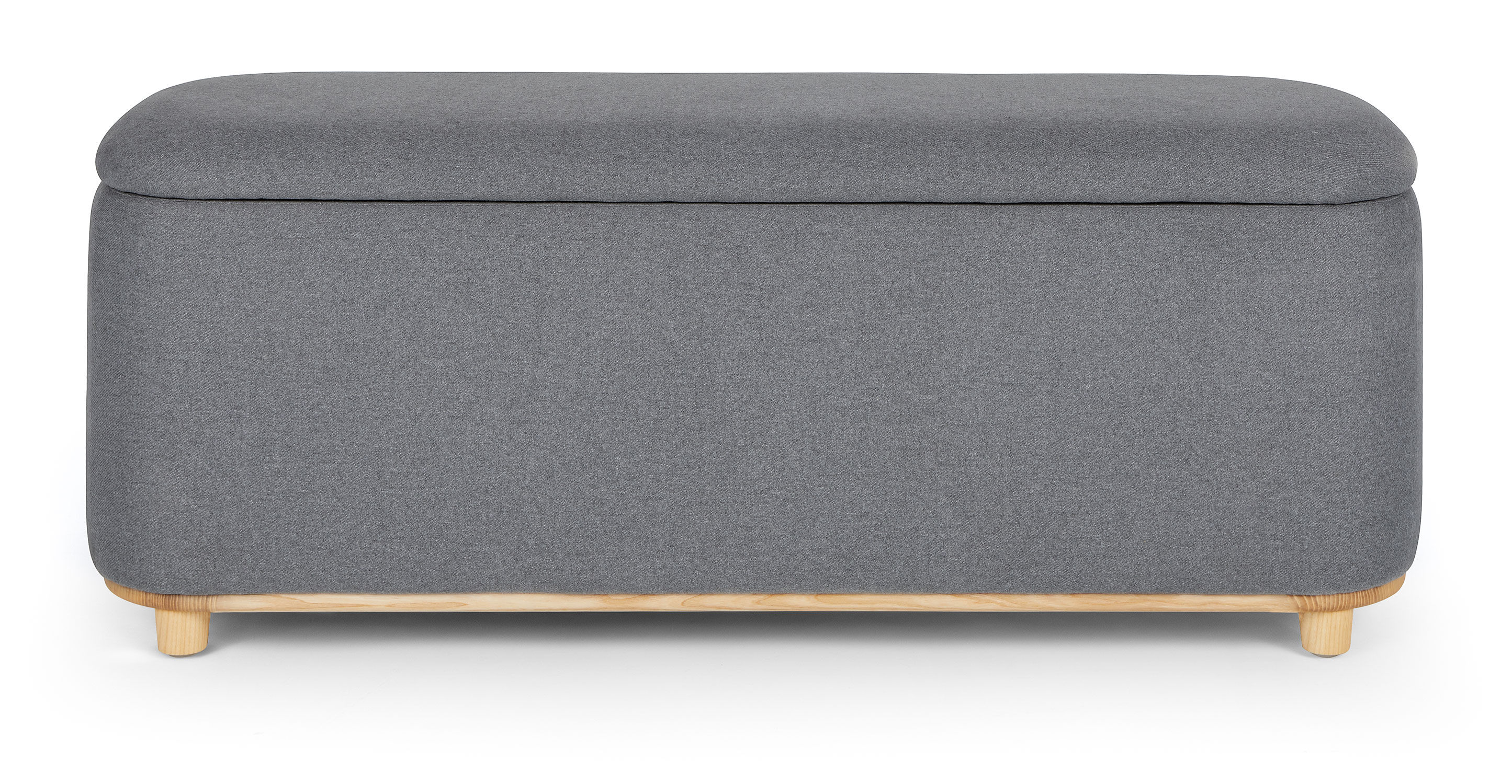 Maribo Stately Gray Storage Ottoman thumbnail 3