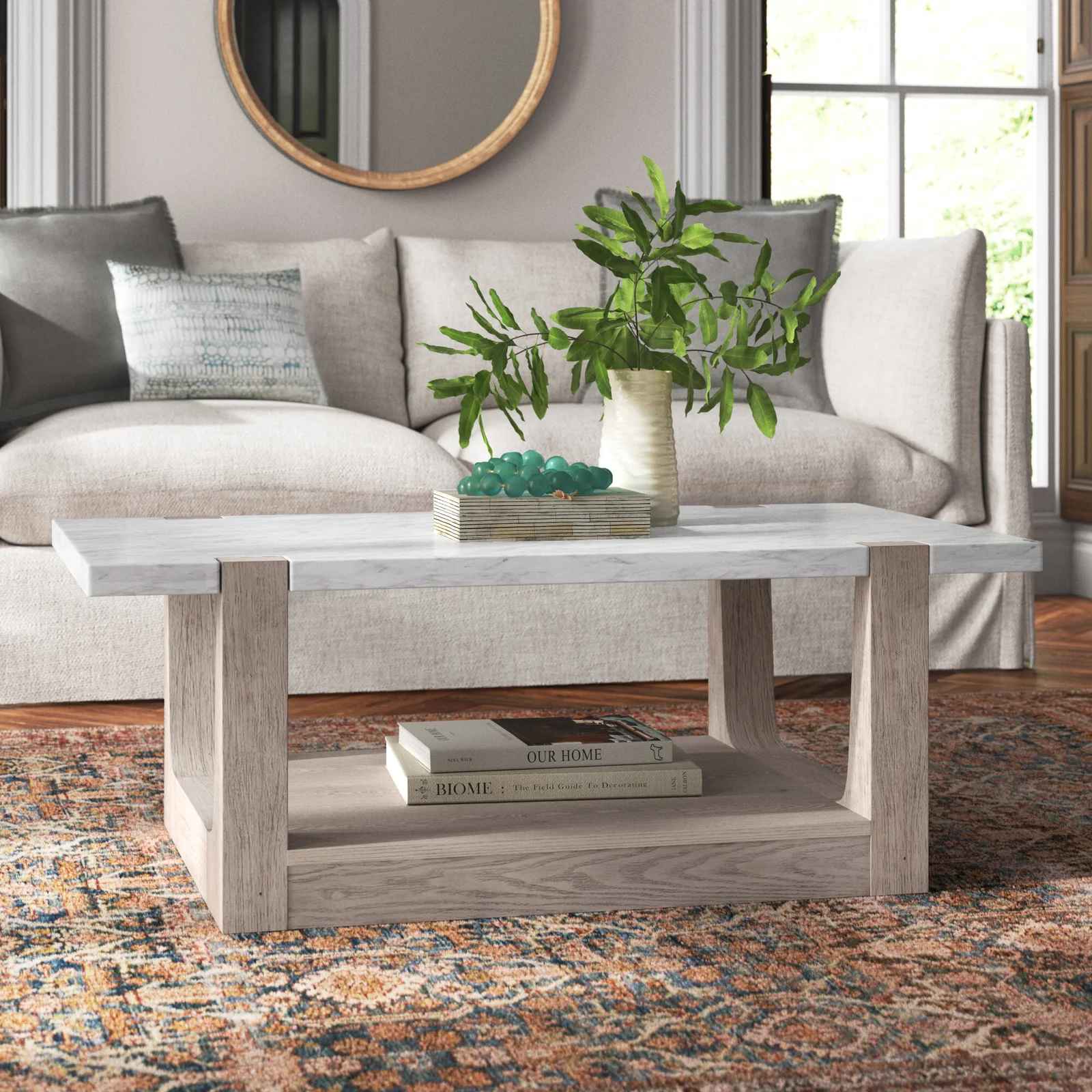 Landover Genuine Marble Storage Coffee Table thumbnail 2