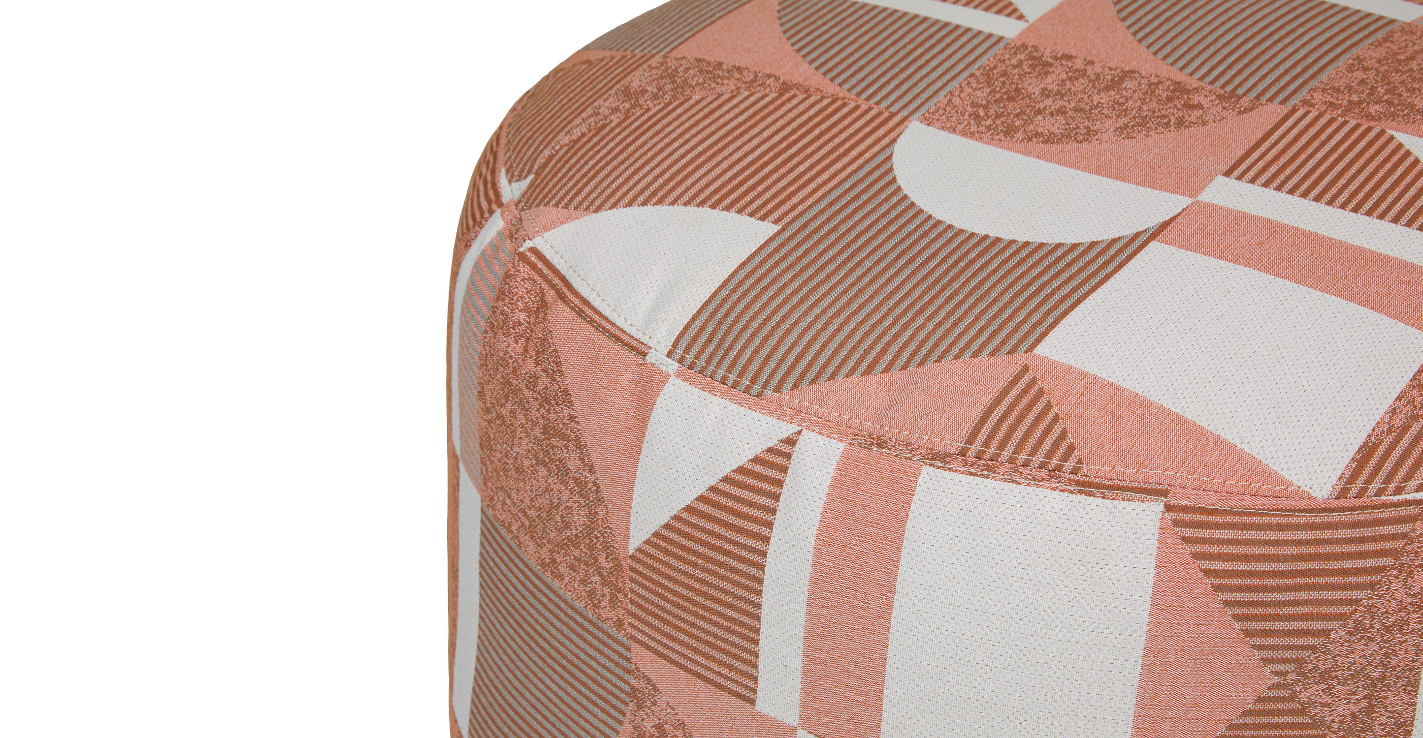 Olara Jacquard Red Ottoman thumbnail 3