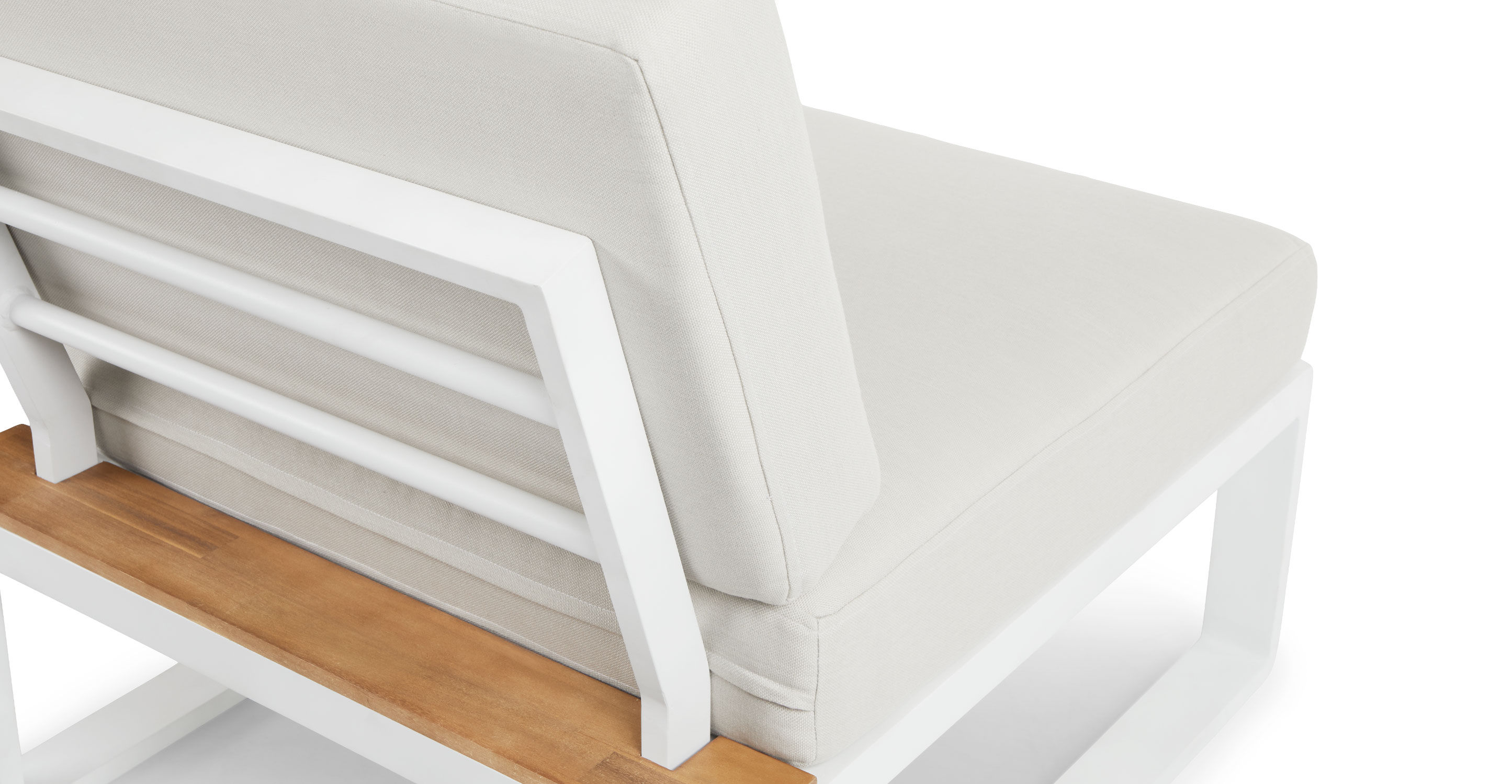 Kezia Lily White Armless Chair Module thumbnail 6