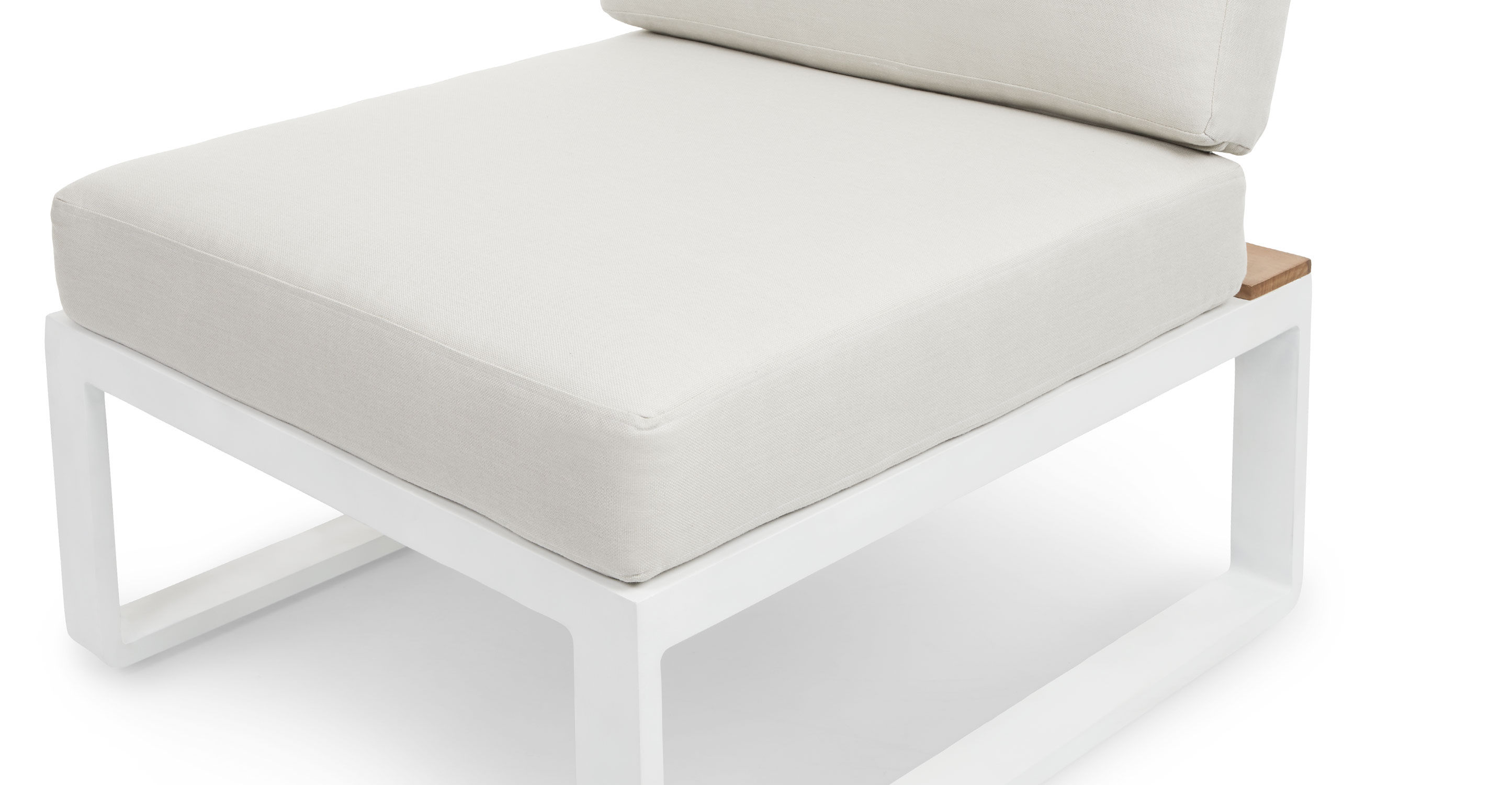 Kezia Lily White Armless Chair Module thumbnail 7