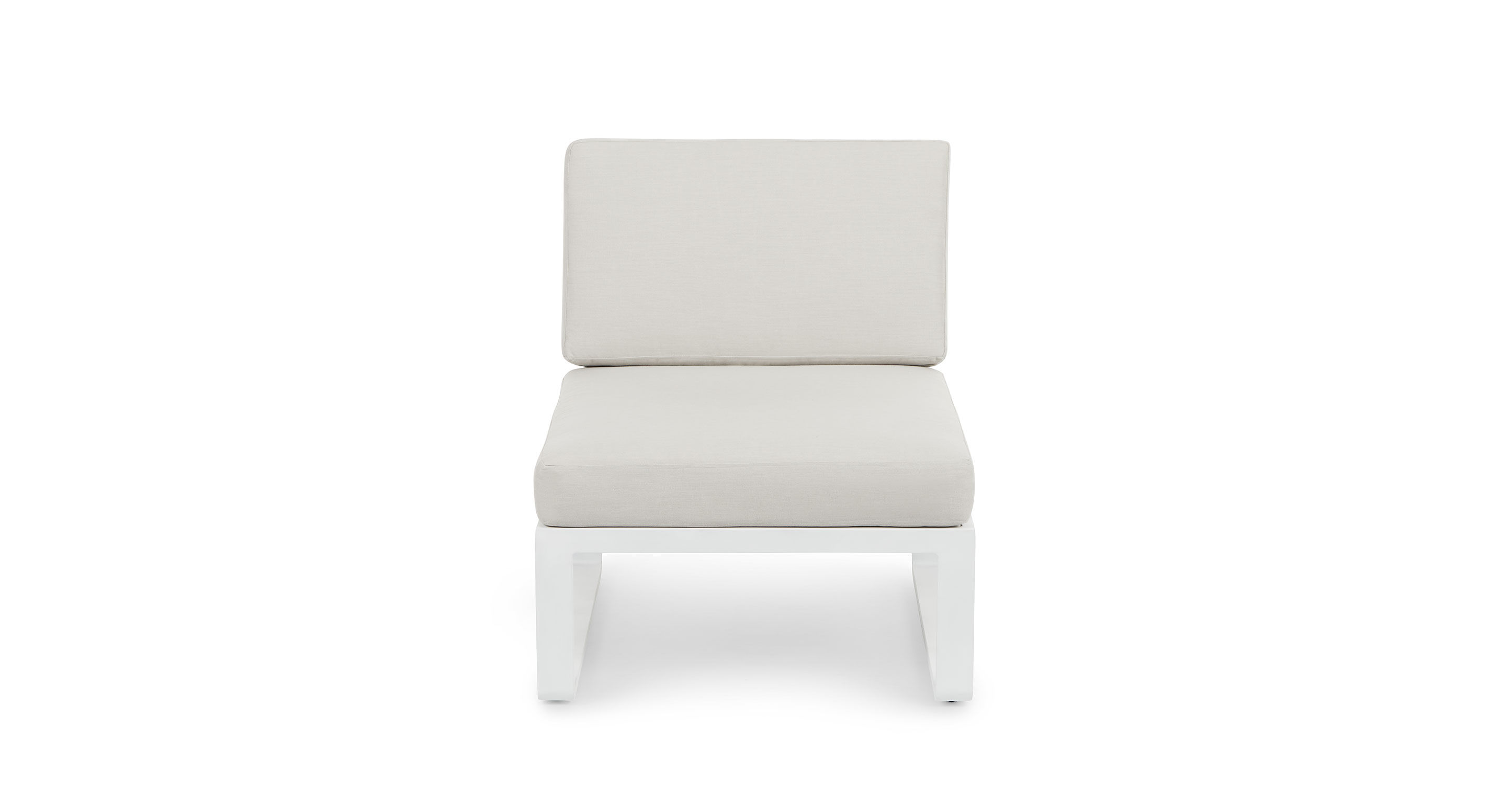 Kezia Lily White Armless Chair Module thumbnail 3