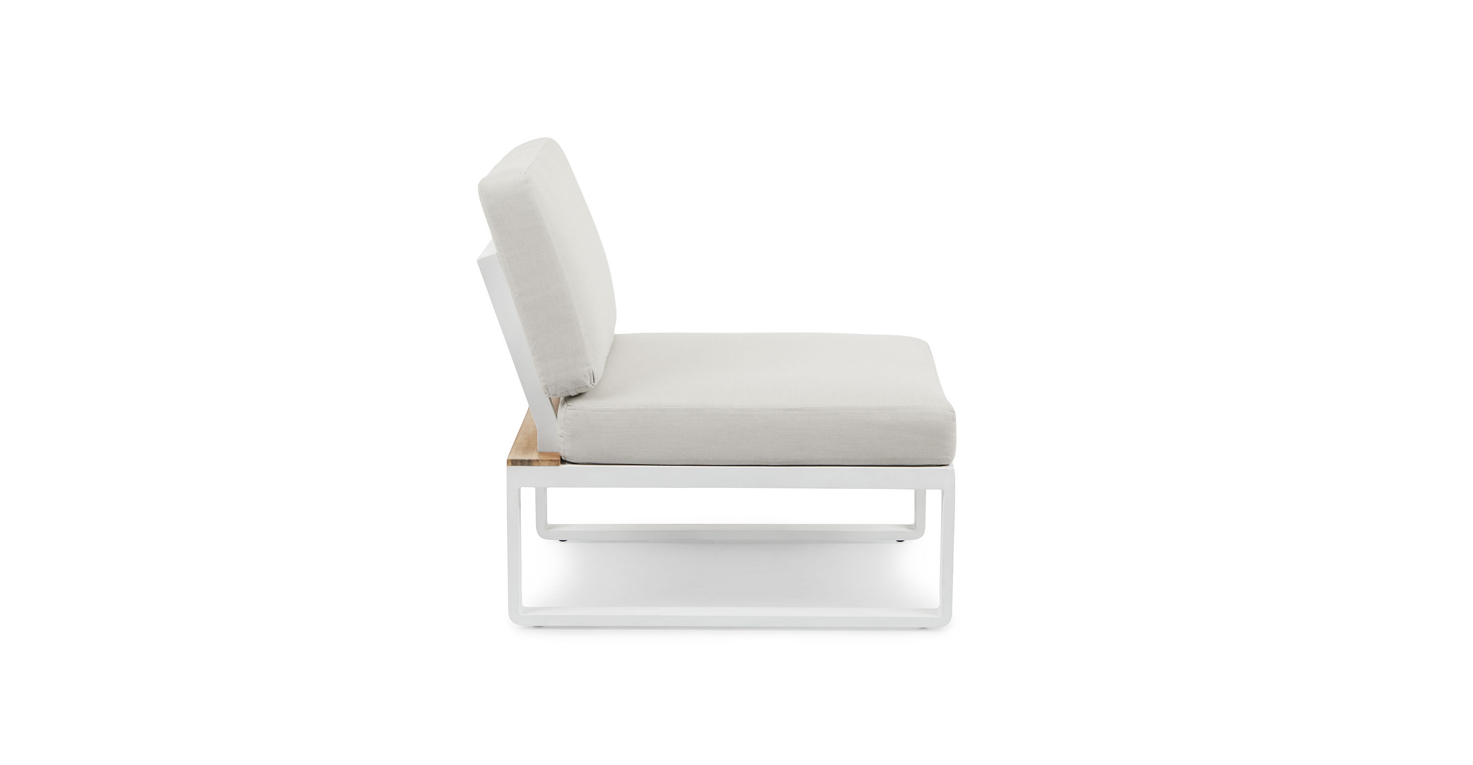 Kezia Lily White Armless Chair Module thumbnail 4