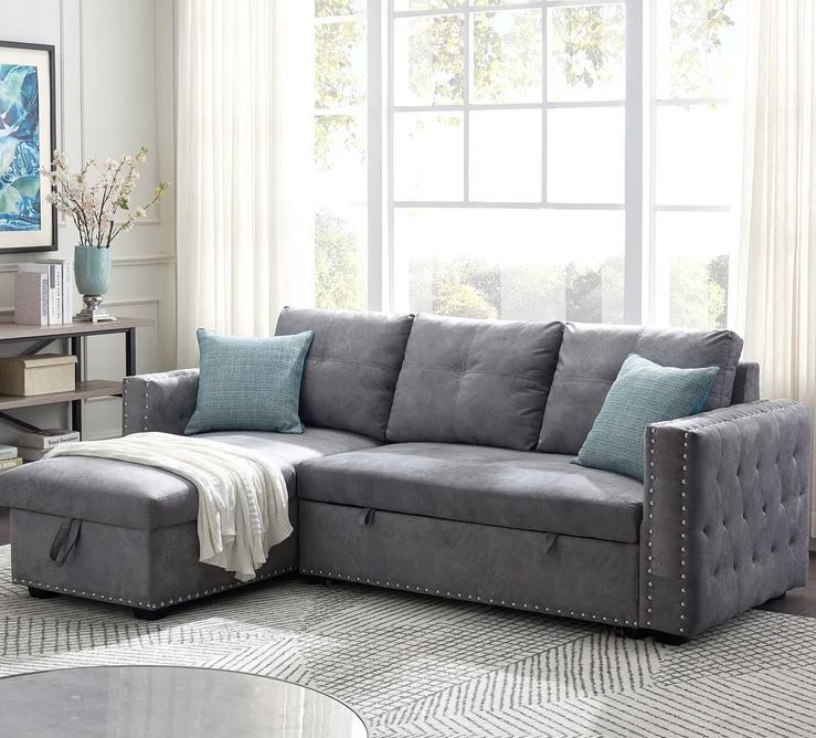 Kare Square Arm Sofa Bed with Reversible Cushions thumbnail 2