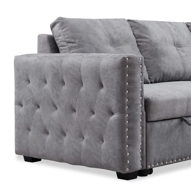 Kare Square Arm Sofa Bed with Reversible Cushions thumbnail 3