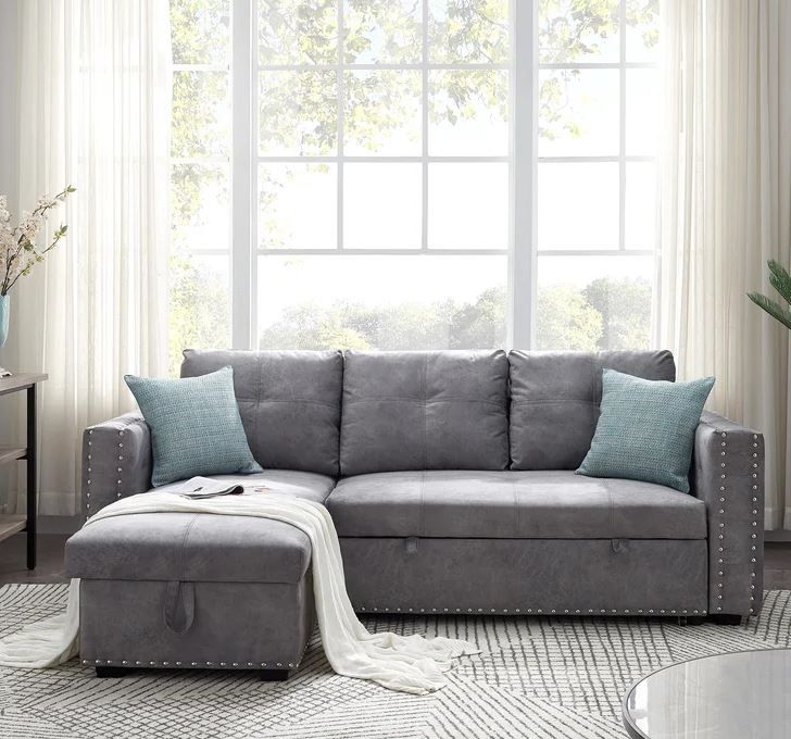 Kare Square Arm Sofa Bed with Reversible Cushions thumbnail 5