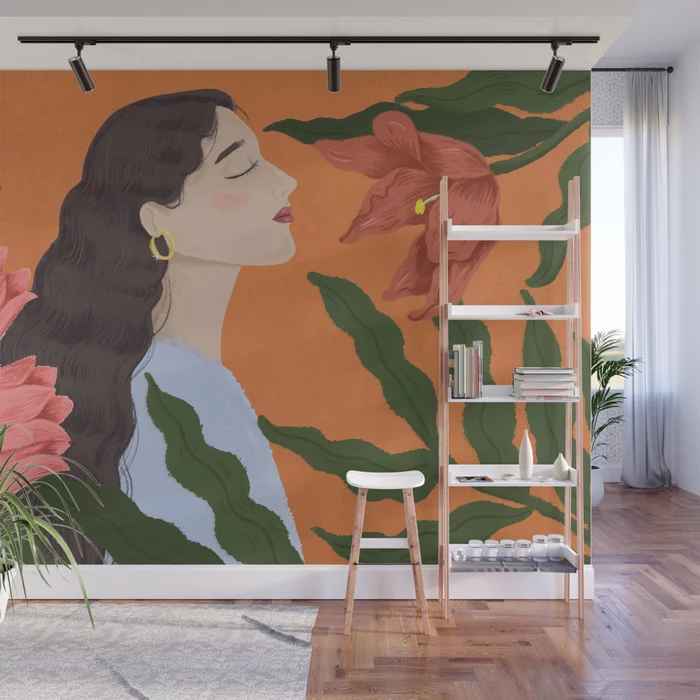 Empowered Floral Woman Wall Mural-12'x8' thumbnail 2
