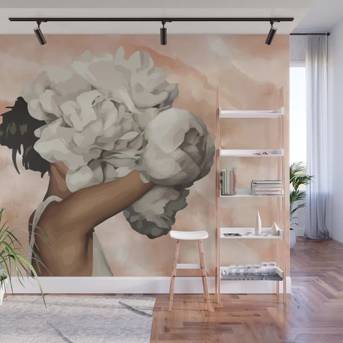Strong Flowered Woman Wall Mural 12'x8' thumbnail 2