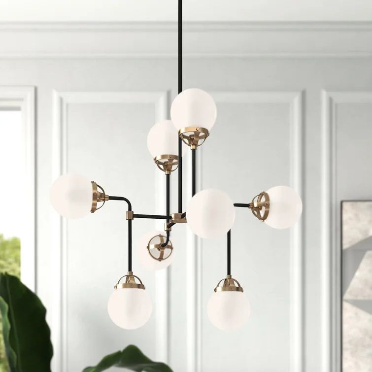 Newport 8 Light Sputnik Modern Linear Chandelier thumbnail 2