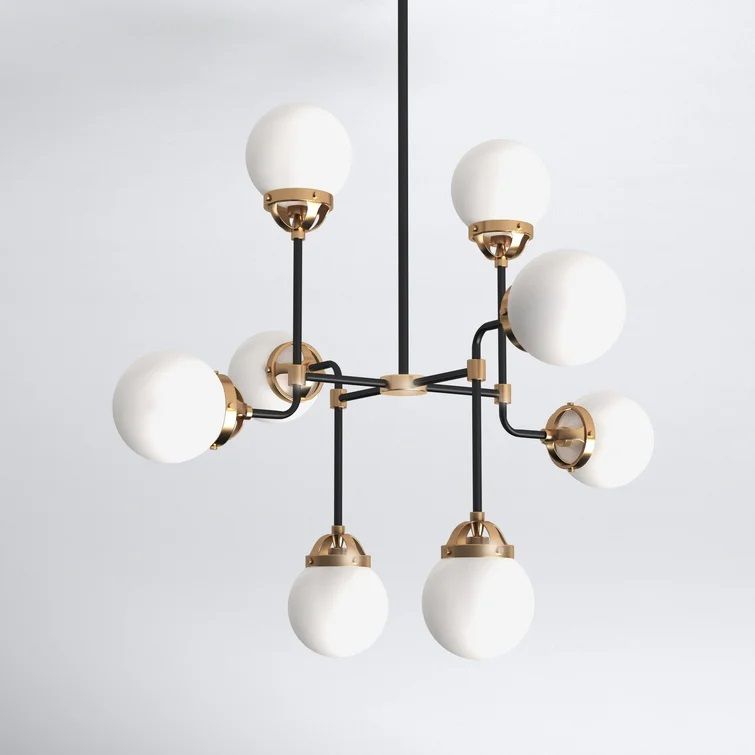 Newport 8 Light Sputnik Modern Linear Chandelier thumbnail 3
