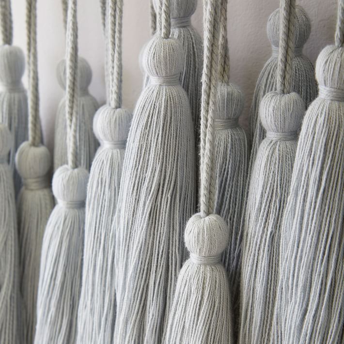Tassel and Wood Beaded Wall Hanging thumbnail 4