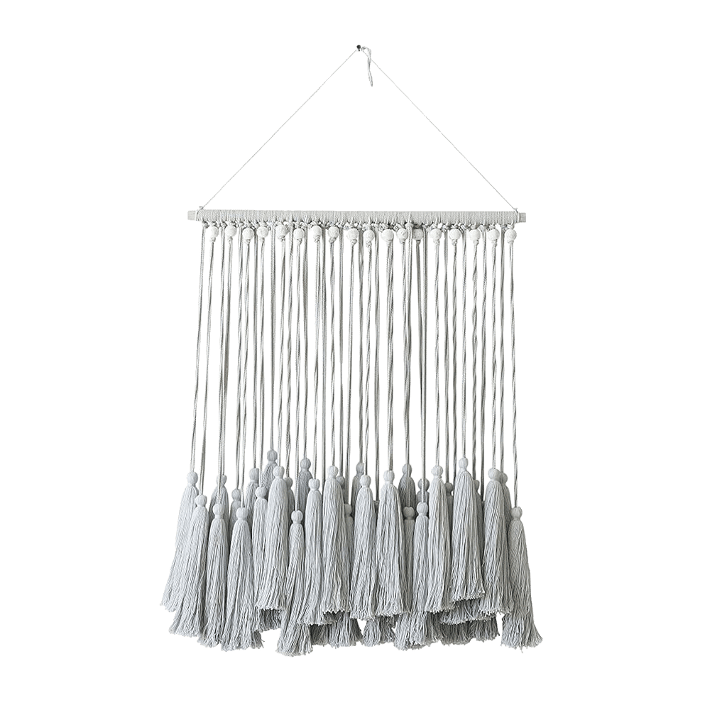Tassel and Wood Beaded Wall Hanging thumbnail 9