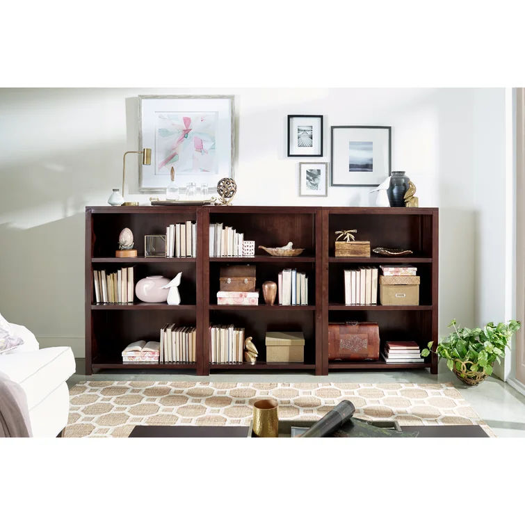 Delvonta Solid Wood Standard Bookcase Set of 3 thumbnail 2