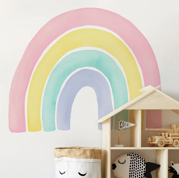 Watercolor Rainbow Wall Decal thumbnail 2