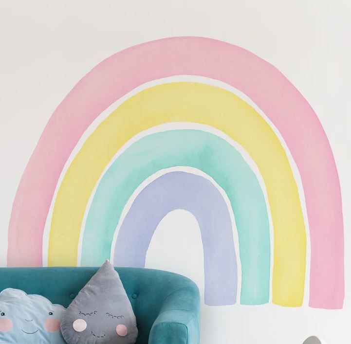 Watercolor Rainbow Wall Decal thumbnail 3