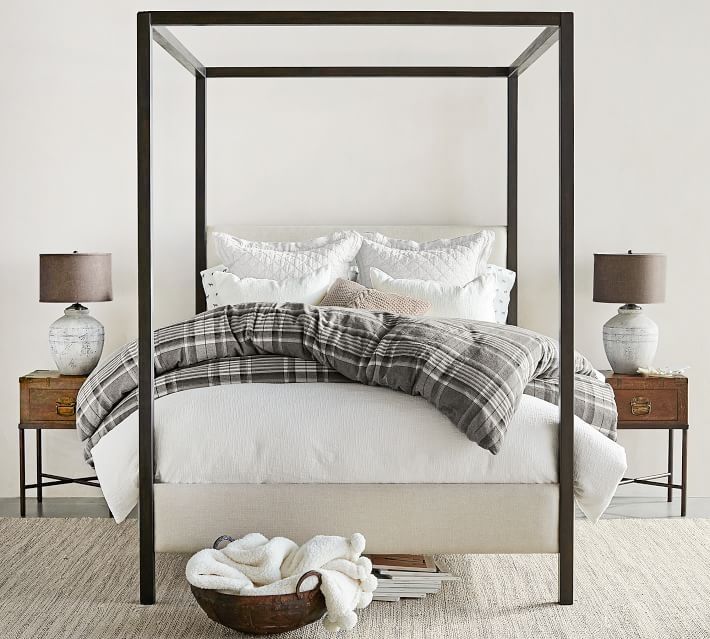 Atwell Metal Canopy Bed king thumbnail 2