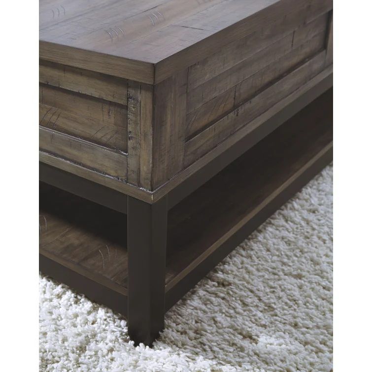 Benas Lift Top 4 Legs Coffee Table with Storage thumbnail 3