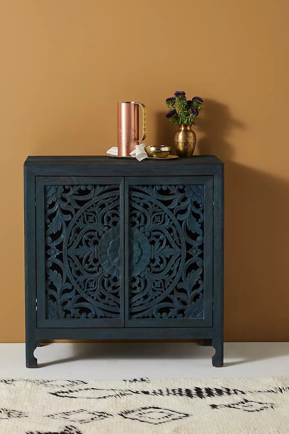 Handcarved Lombok Entryway Cabinet thumbnail 2