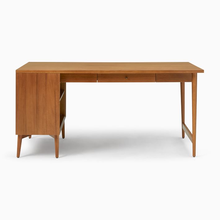 Mid-Century Peninsula Desk Without Hutch thumbnail 3