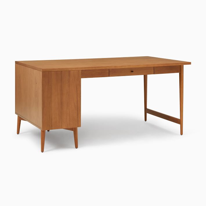 Mid-Century Peninsula Desk Without Hutch thumbnail 4
