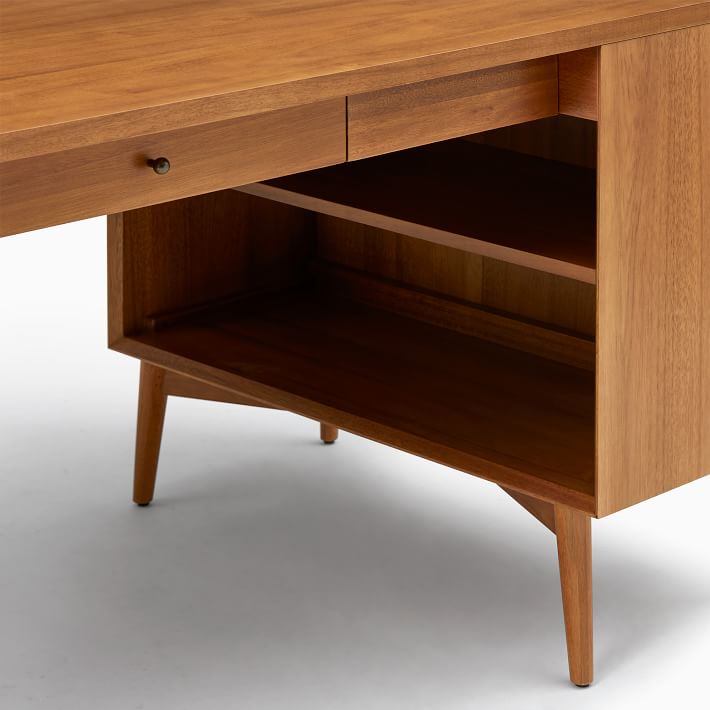Mid-Century Peninsula Desk Without Hutch thumbnail 6