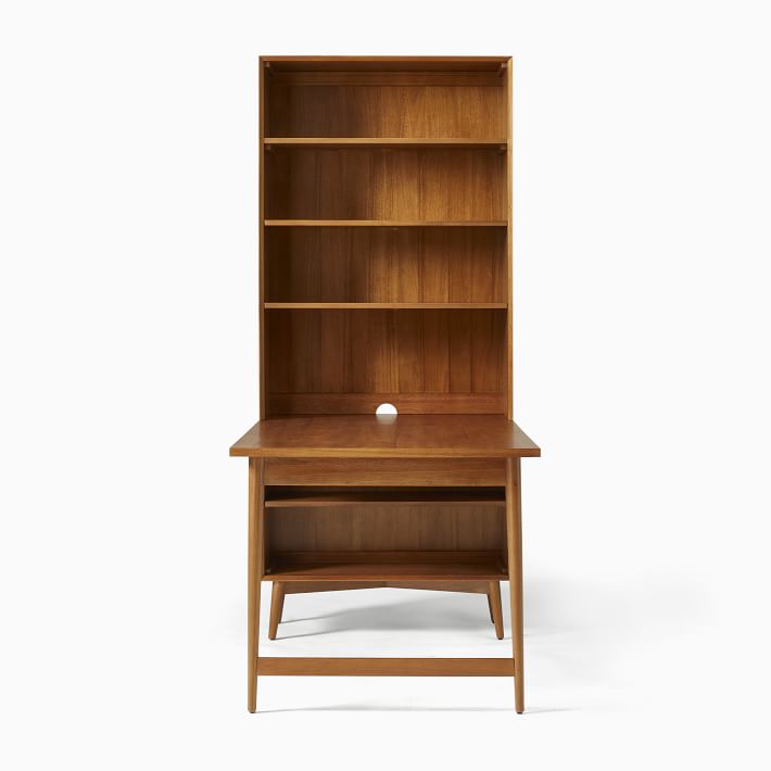 Mid-Century Peninsula Desk With Hutch thumbnail 4