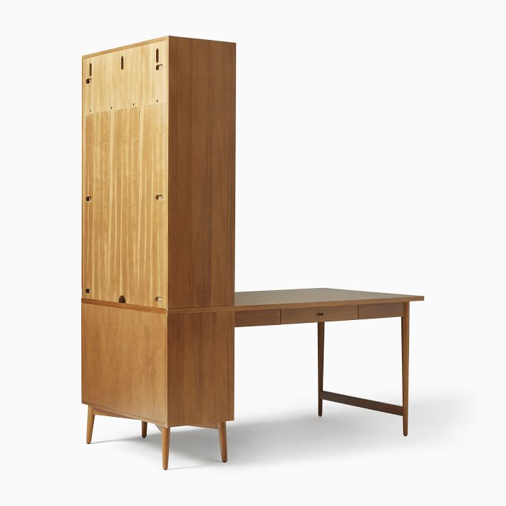 Mid-Century Peninsula Desk With Hutch thumbnail 5