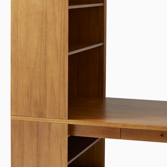 Mid-Century Peninsula Desk With Hutch thumbnail 8