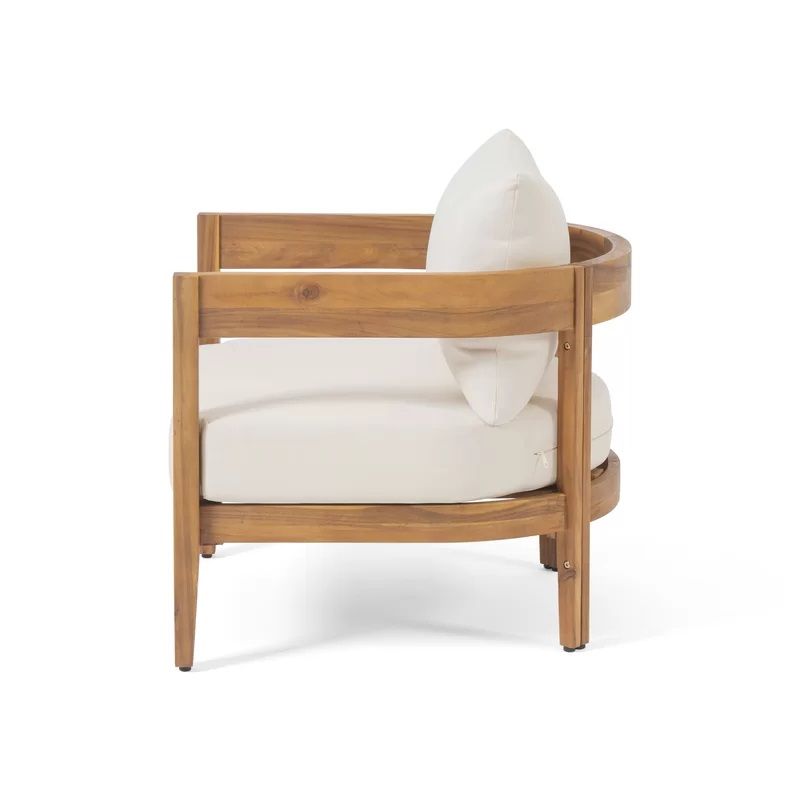 Vita Outdoor Patio Chair with Cushions Set of 2 thumbnail 4