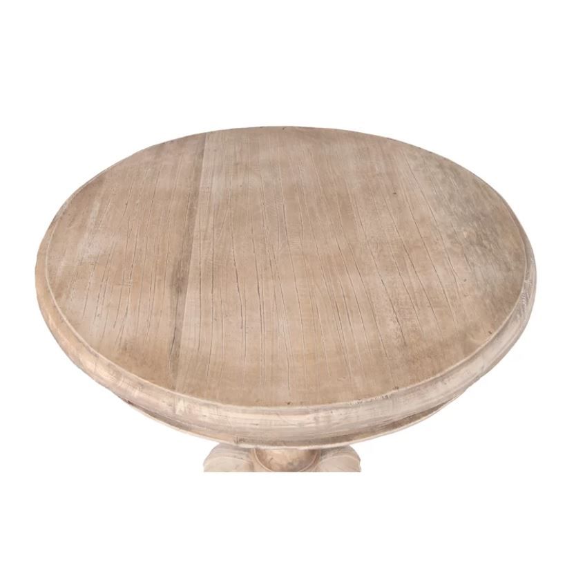 Beige Corsair 25'' Tall Solid Wood 3 Legs End Table thumbnail 2