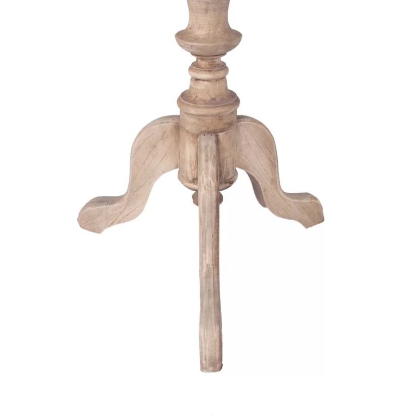 Beige Corsair 25'' Tall Solid Wood 3 Legs End Table thumbnail 3