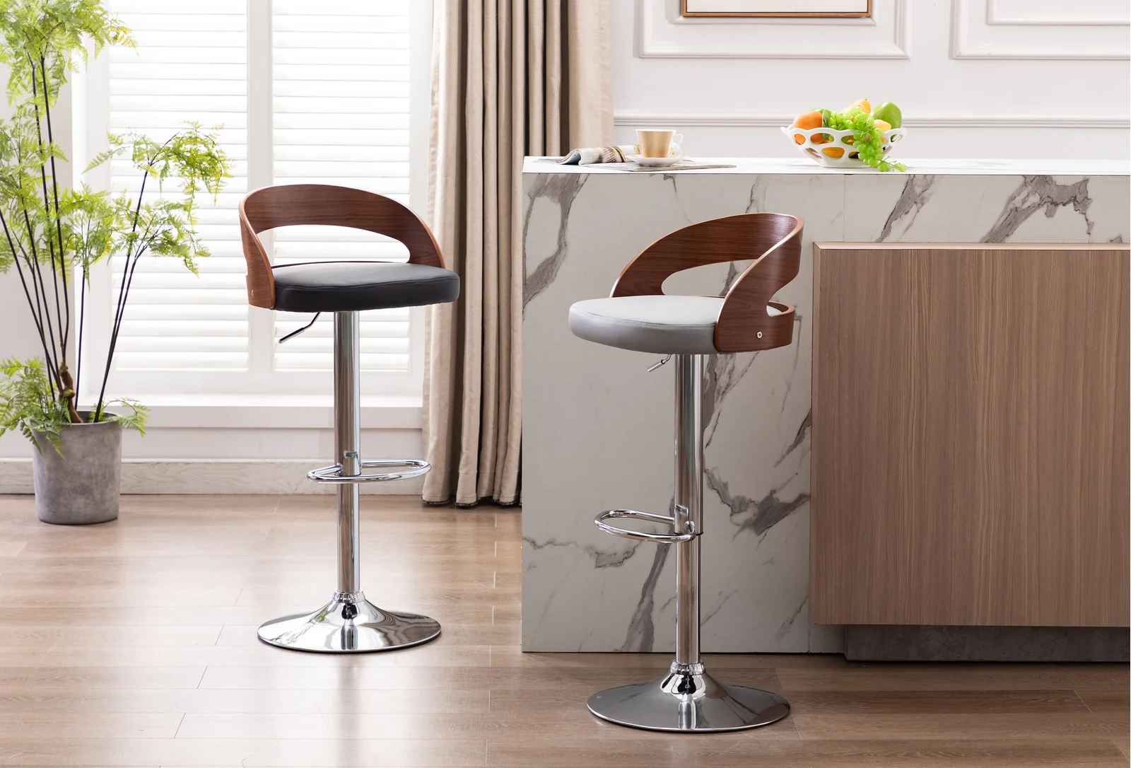 Corrigan Studio Shane Adjustable Height Swivel Bar Stool thumbnail 2