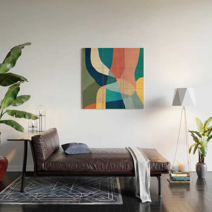 Waterfall and forest Wood Wall Art No Frame 3'x3' thumbnail 2