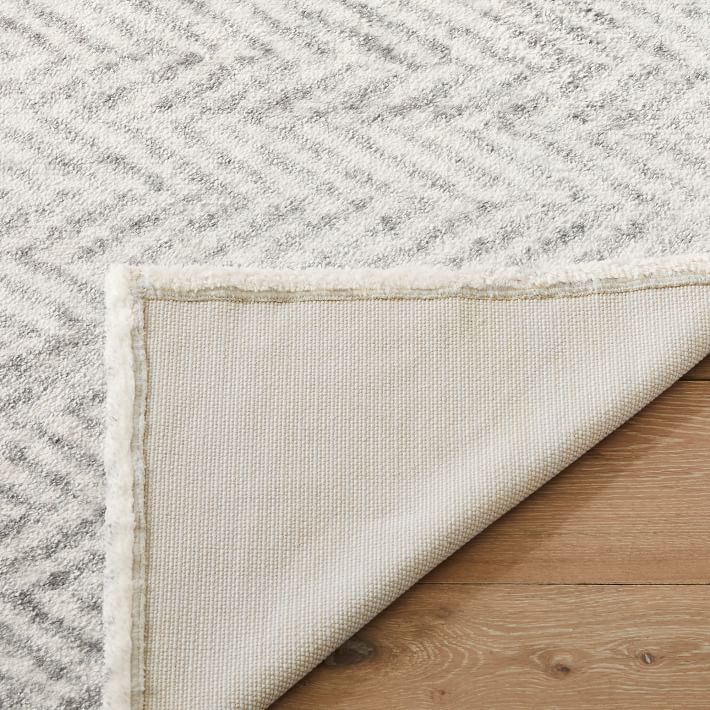 Herringbone Washable Rug Gray-5'x8' thumbnail 4