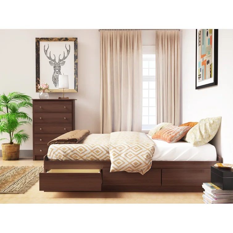 Oleanna Low Profile Storage Platform Bed-Queen thumbnail 2