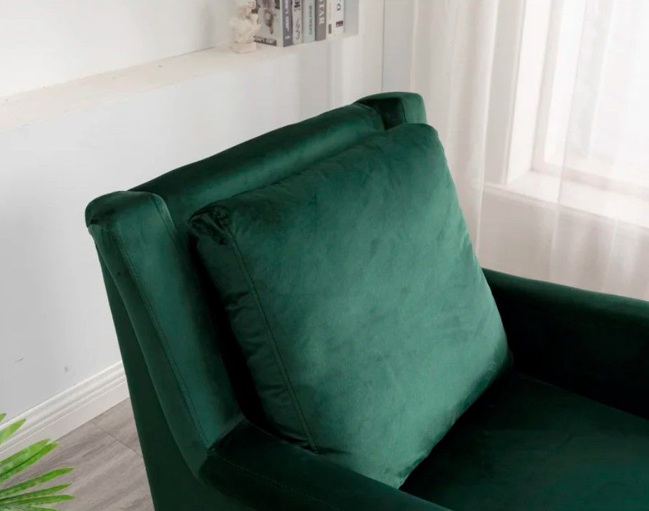 Florina Wide Velvet Armchair thumbnail 5
