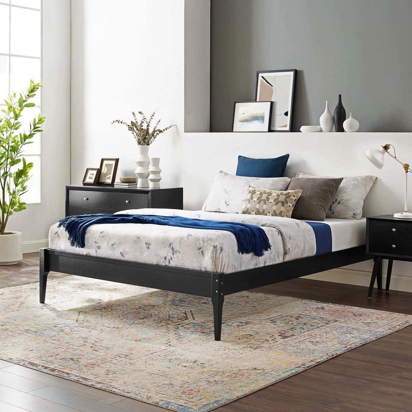 June Wood Platform Bed Frame King thumbnail 2