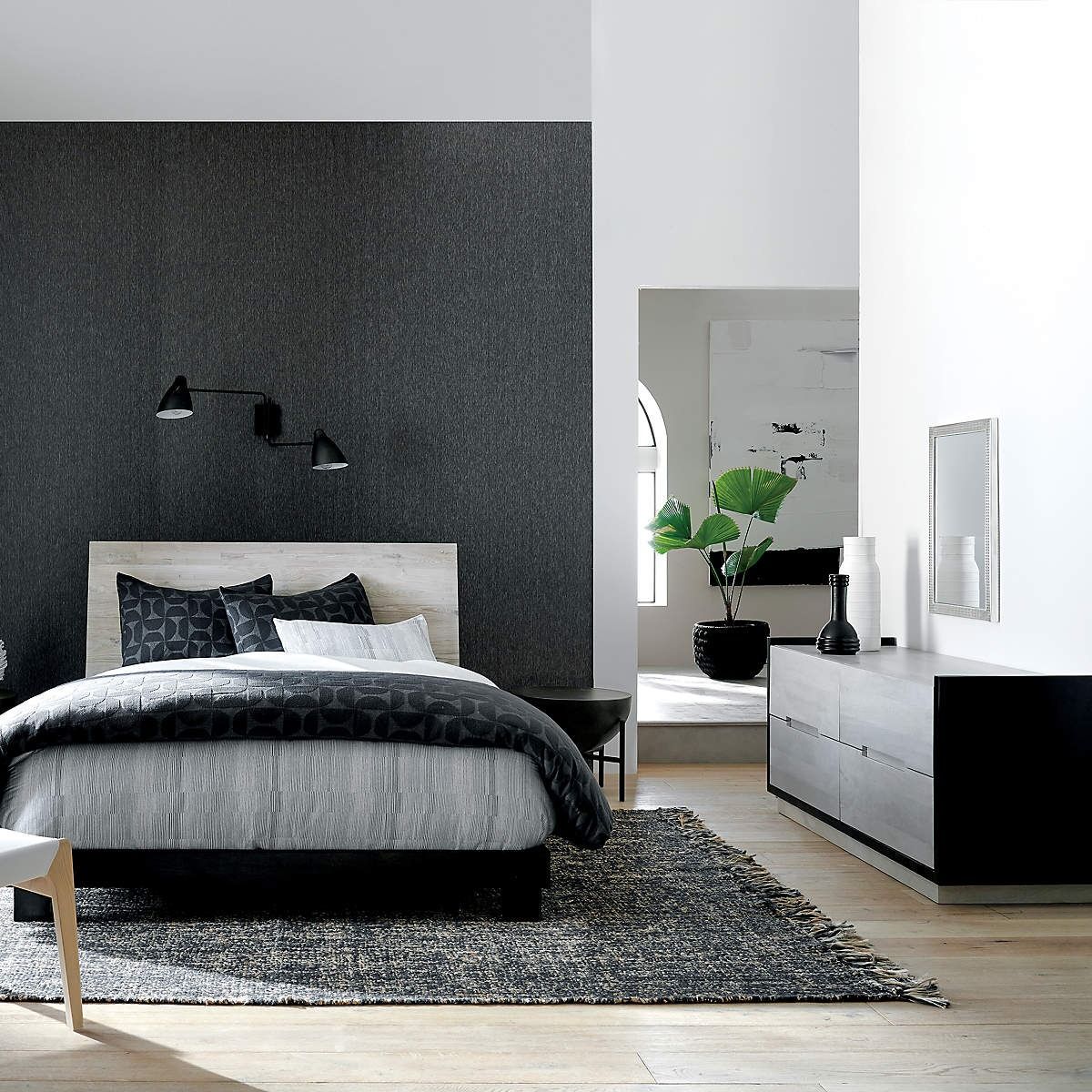 Mirissa Whitewashed Queen Bed thumbnail 2